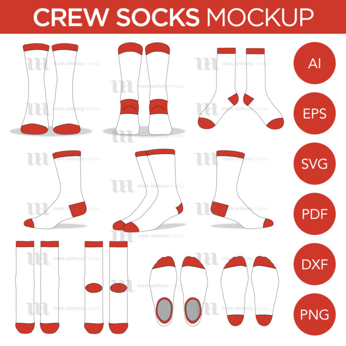 Crew Socks Mockup Template Sample Mock Up Main Image