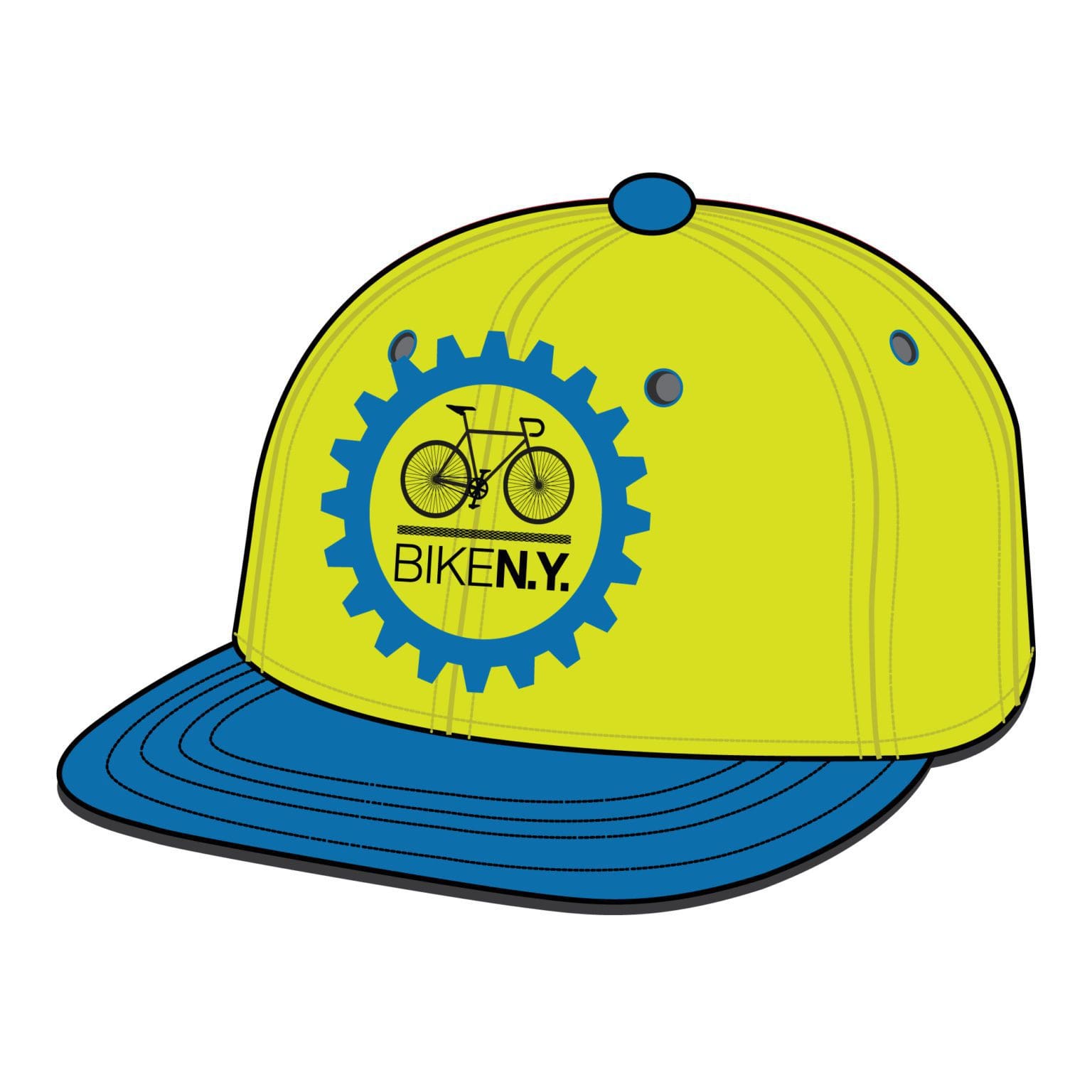 Flat Brim Baseball Cap Mockup and Template 8 Angles