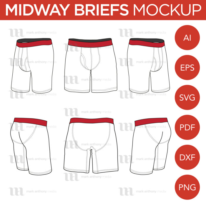 Midway Boxer Briefs Mockup Template Sample Mock Up Main Image