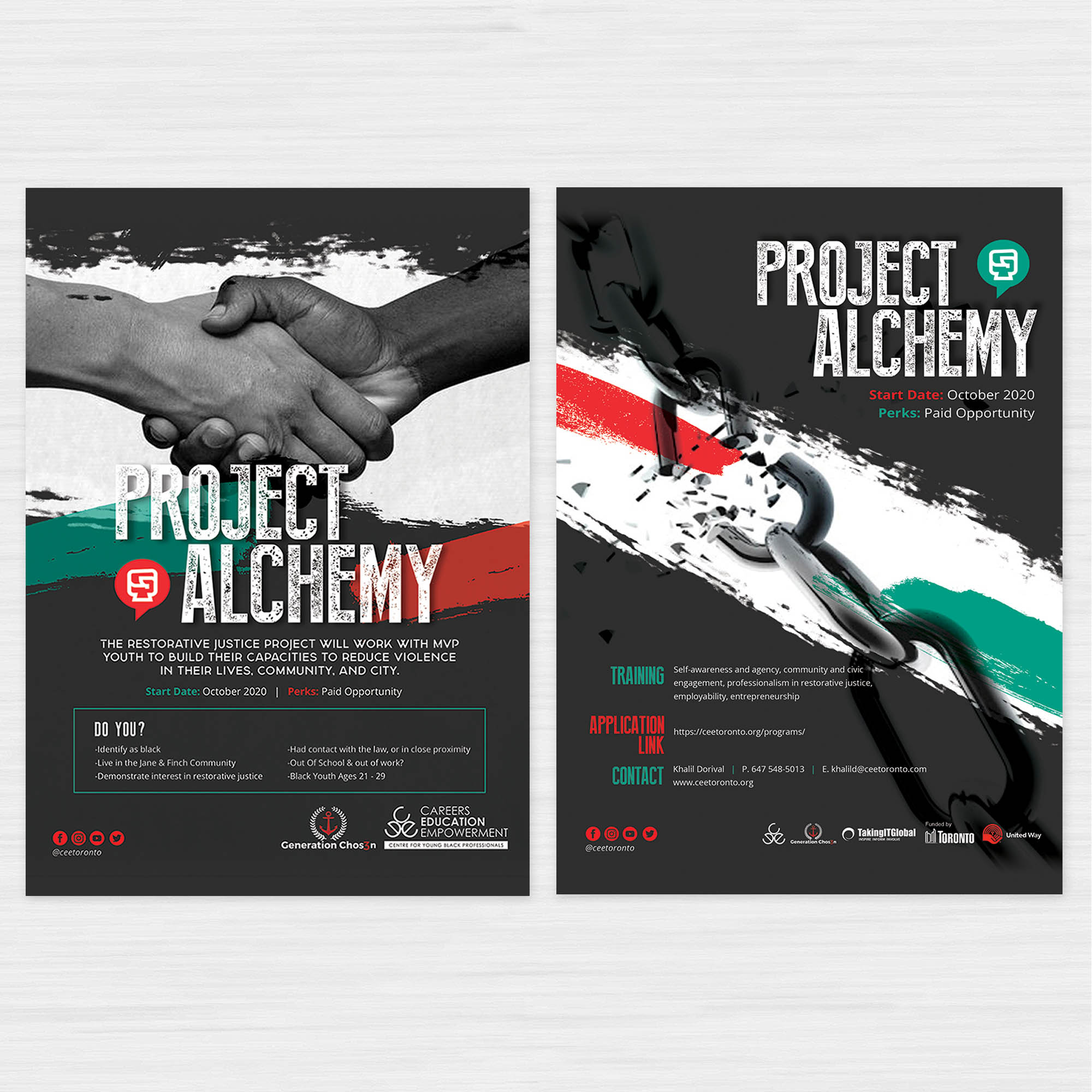 CEE Centre For Young Black Professionals - Project Alchemy - Flyers - Printing