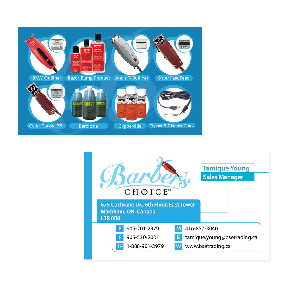 Barber's Choice - Business Cards