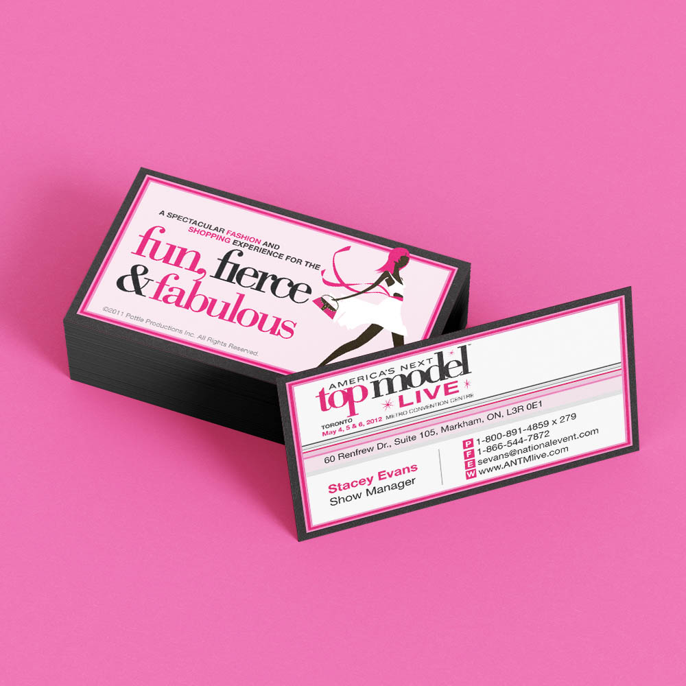 America's Next Top Model Live - Business Cards – Print Marketing