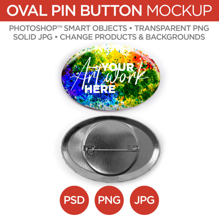 1.5x2.25" Oval Pin Back Button Main V1