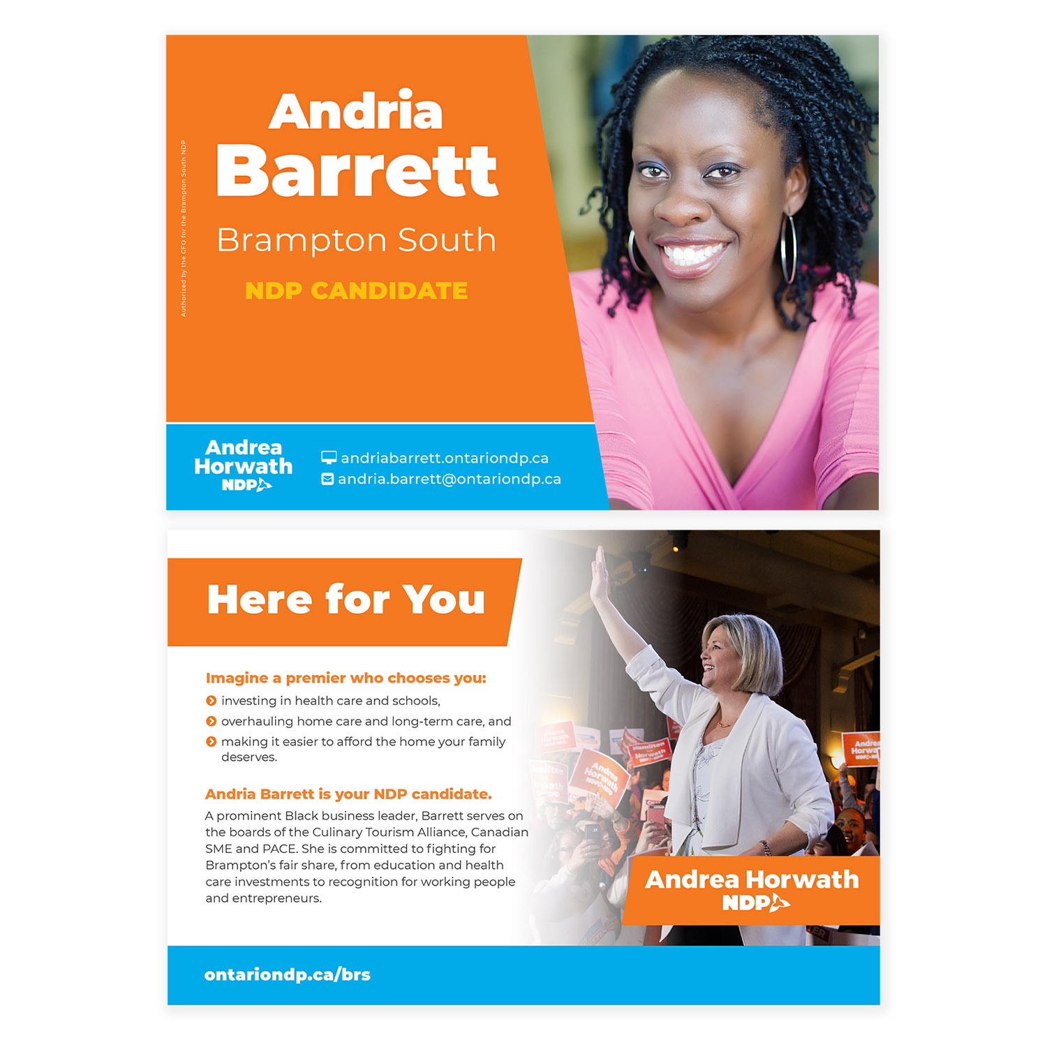 Andria Barrett - Vote For Andria - Flyers