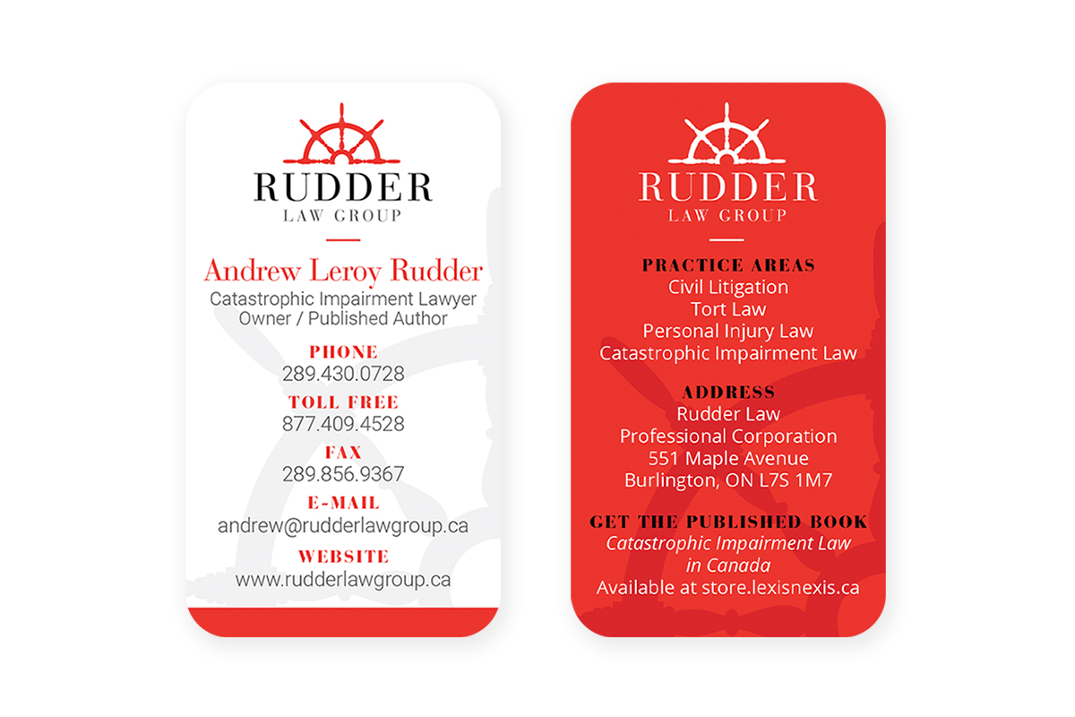 Rudder Law Group - Business Cards