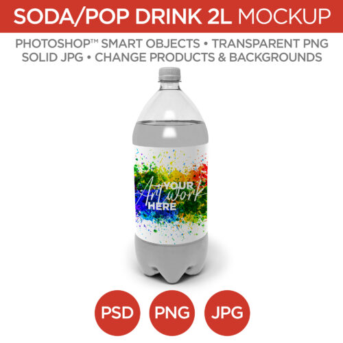 Plastic Soda Pop Drink Bottle 2L