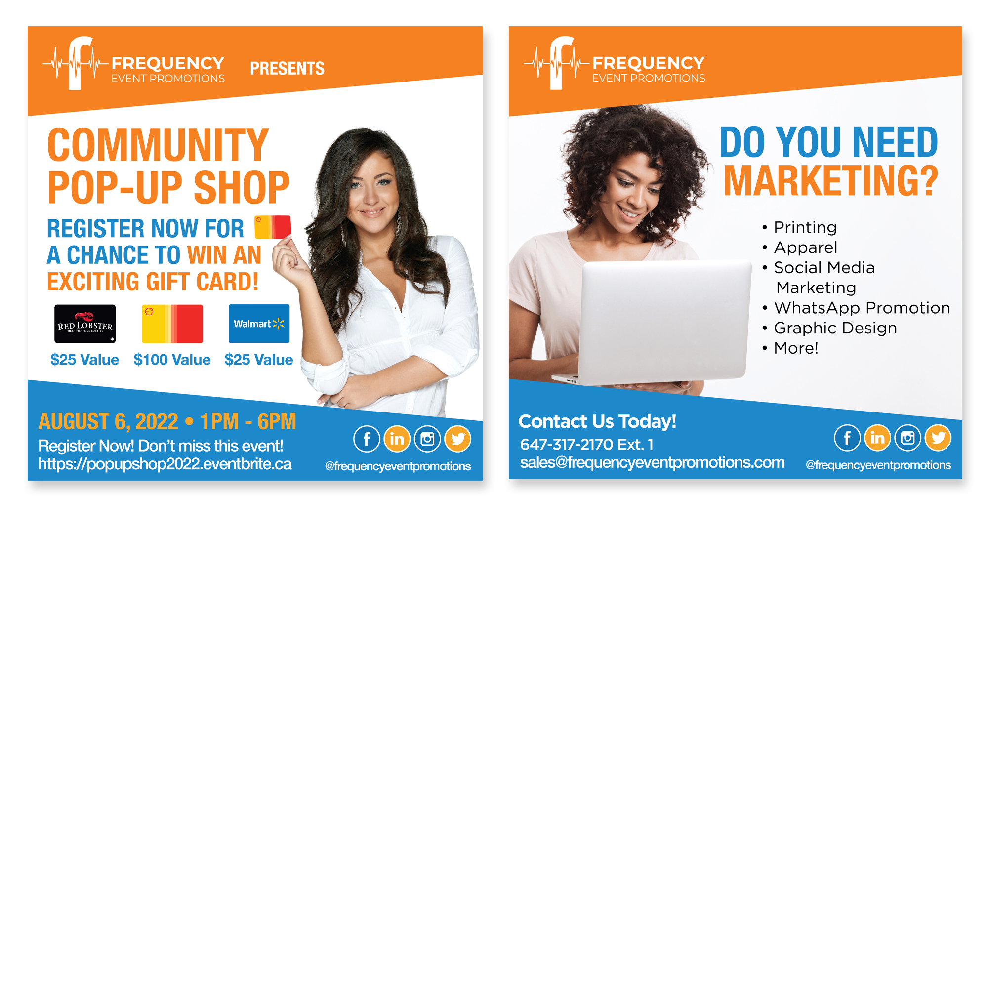 Frequency Event Promotions - Community Pop-Up Event - Social Media Marketing