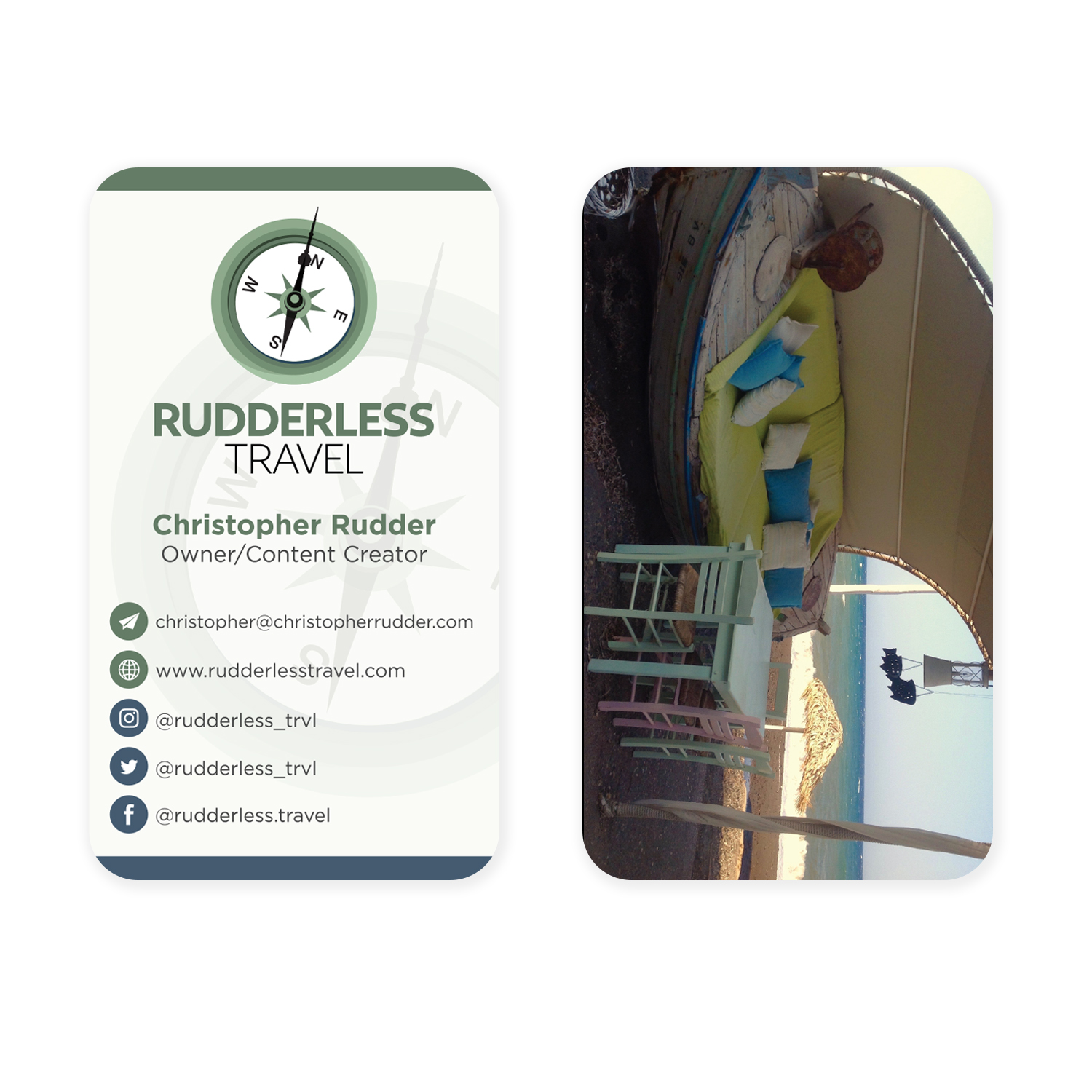 Rudderless Travel - Business Cards