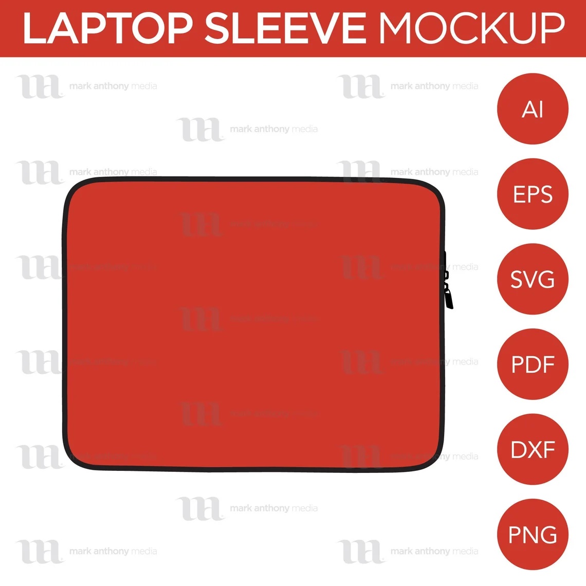 Laptop Sleeve - Vector Template Mockup